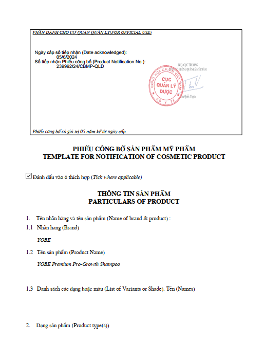 Dầu Gội Chống Rụng Hỗ Trợ Mọc Tóc YOBE Premium Pro-Growth Shampoo 500mL