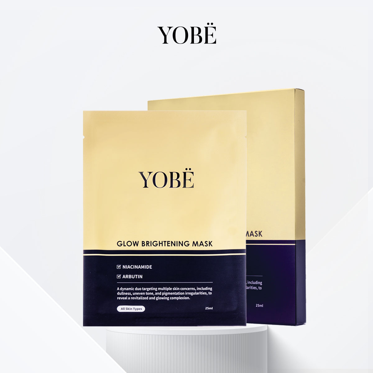 Mặt Nạ Dưỡng Trắng Da YOBE Glow Brightening Mask (5 miếng/hộp)