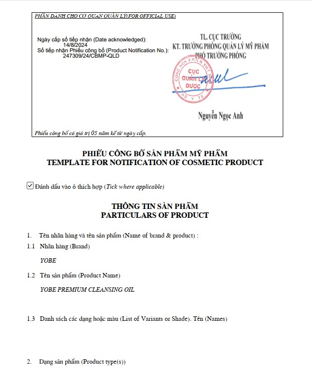 Dầu Tẩy Trang Cao Cấp Làm Sạch Sâu Dưỡng Ẩm Da YOBE